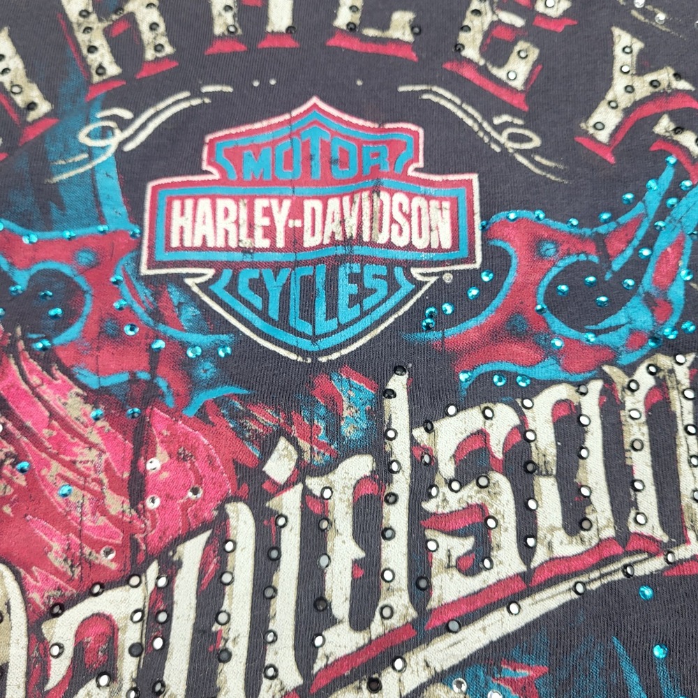 Harley Davidson Womens Graphic T-Shirt Bundle Lot of 3 XS S Biker Moto Tees - Picture 14 of 16